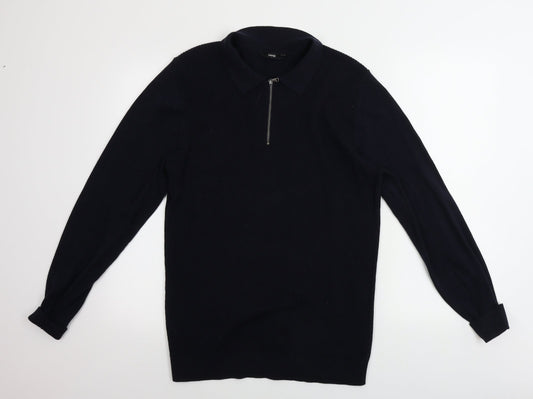 George  Mens Blue   Henley Jumper Size M
