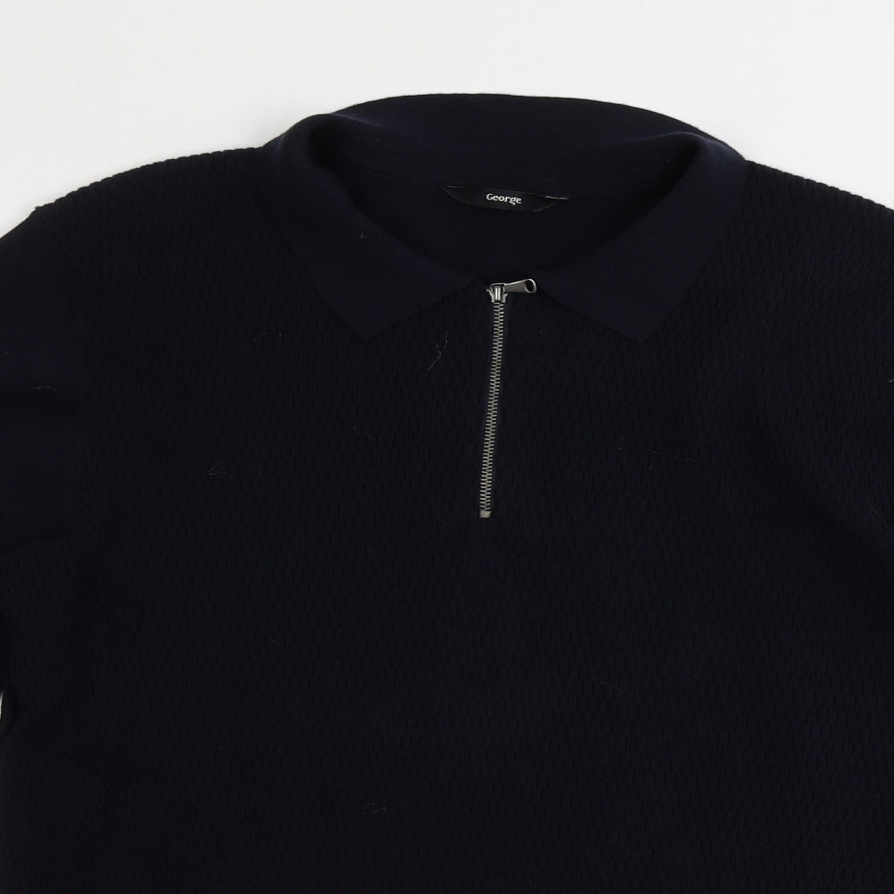 George  Mens Blue   Henley Jumper Size M
