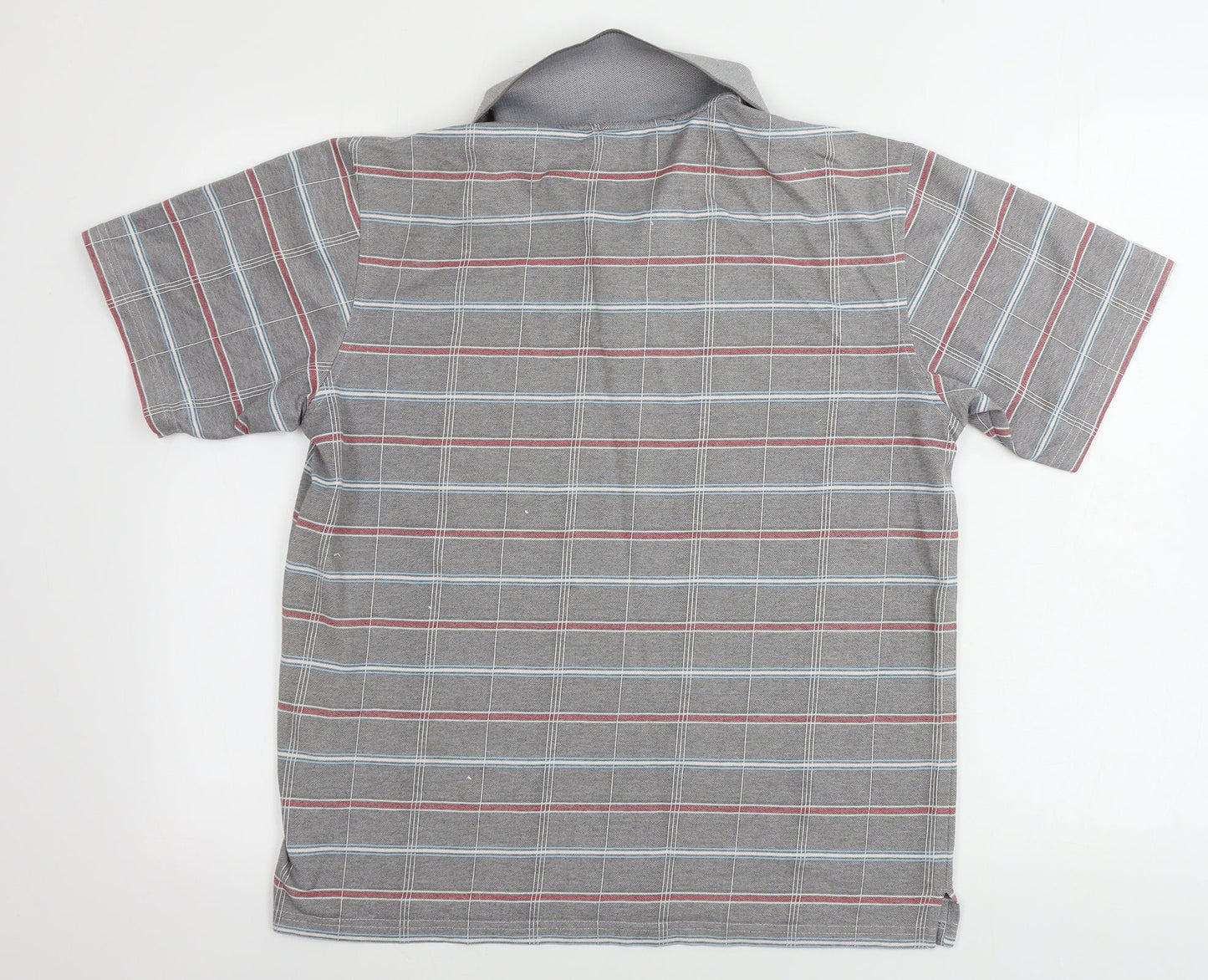 Charles Norton  Mens Grey Check   Polo Size M