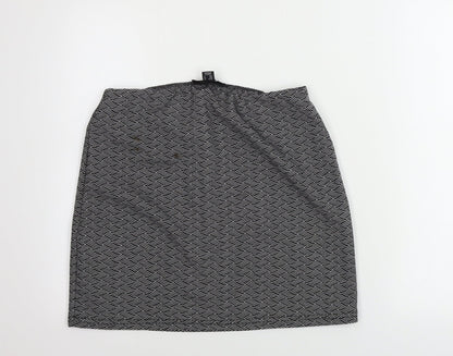Atmosphere  Womens Black Geometric  A-Line Skirt Size 10