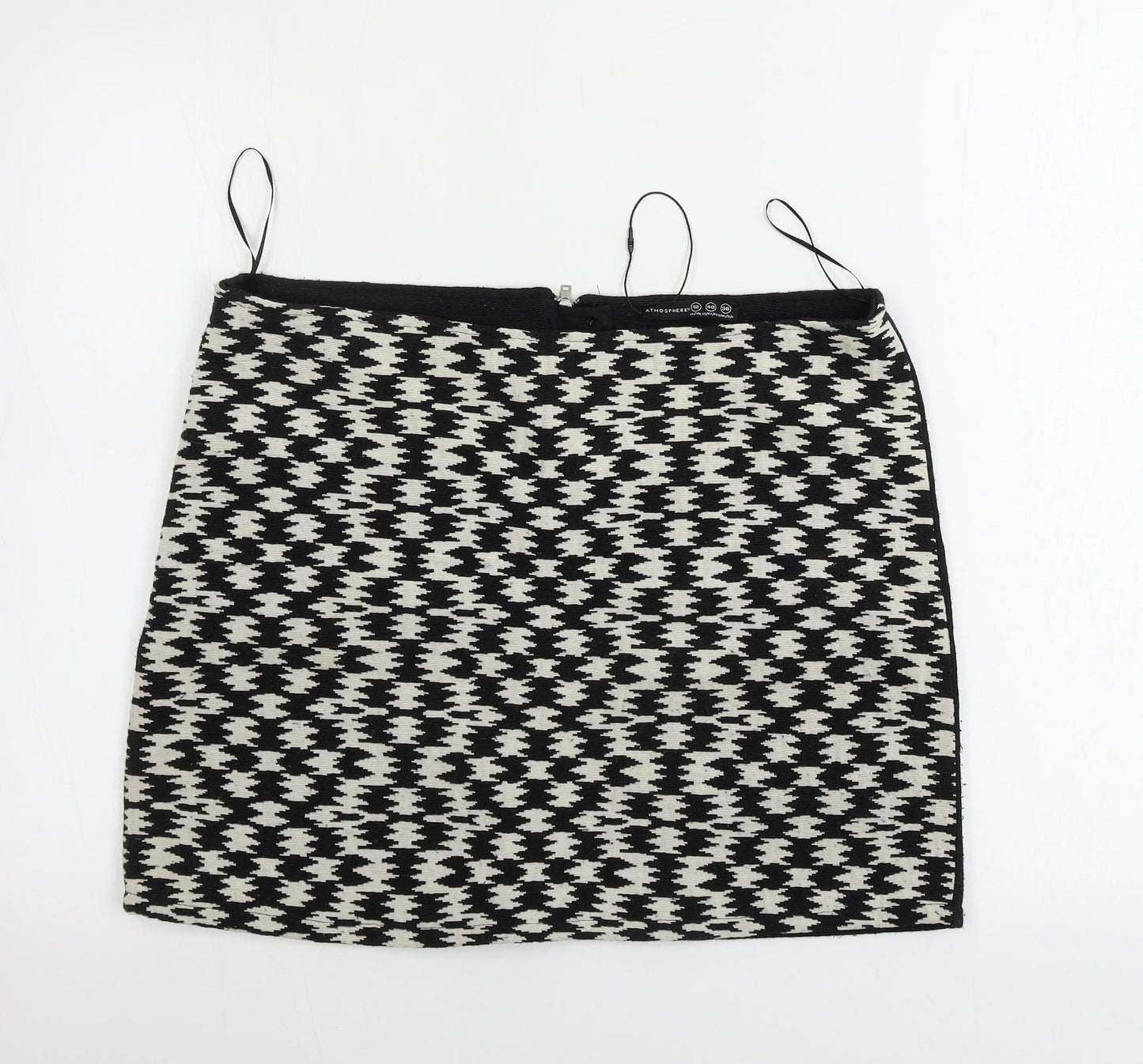 Atmosphere  Womens Black Geometric  A-Line Skirt Size 12