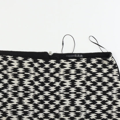 Atmosphere  Womens Black Geometric  A-Line Skirt Size 12