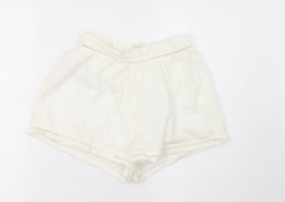 Missguided Womens White   Paperbag Shorts Size 8