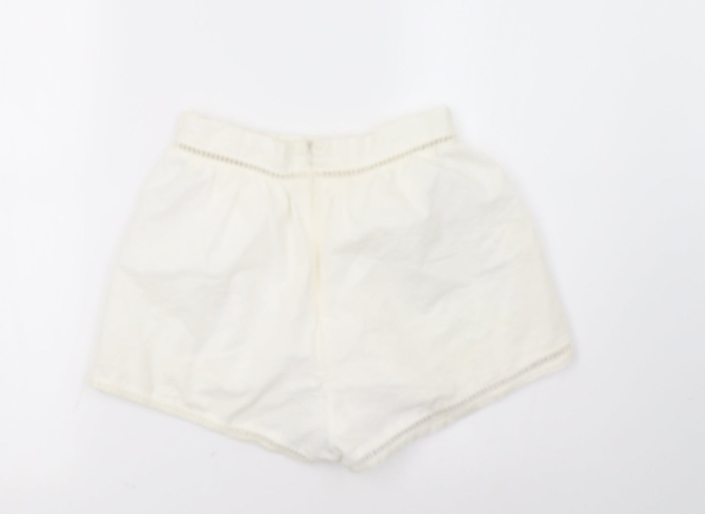 Missguided Womens White   Paperbag Shorts Size 8