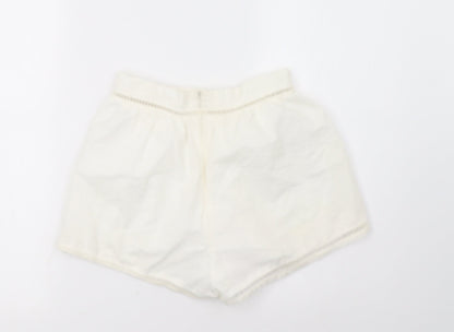 Missguided Womens White   Paperbag Shorts Size 8