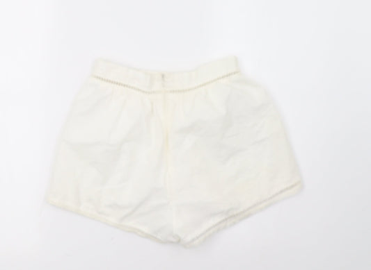 Missguided Womens White   Paperbag Shorts Size 8