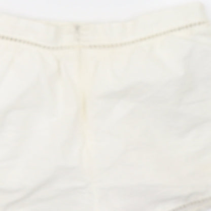 Missguided Womens White   Paperbag Shorts Size 8