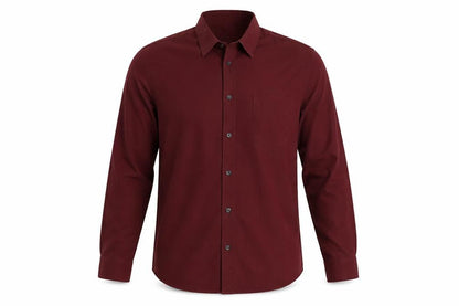 Front view of Marks & Spencer men’s red polo, size 16.5