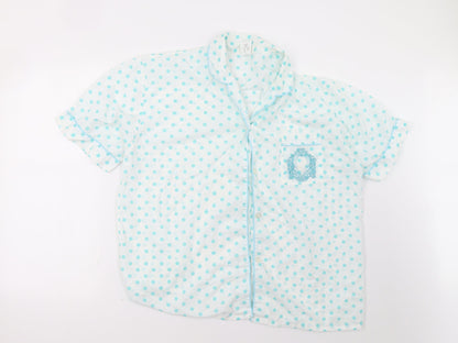 Littlewoods Womens Green Polka Dot   Pyjama Top Size 16