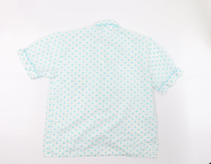 Littlewoods Womens Green Polka Dot   Pyjama Top Size 16