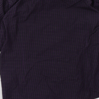 Cedar Wood State Mens Purple Check   Polo Size 16.5
