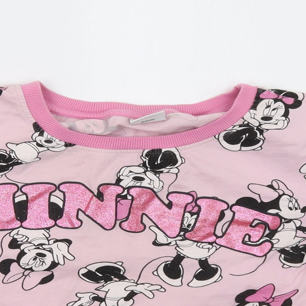 missimo Girls Pink   Cropped T-Shirt Size 11 Years  - Minnie Mouse