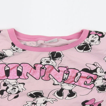 missimo Girls Pink   Cropped T-Shirt Size 11 Years  - Minnie Mouse