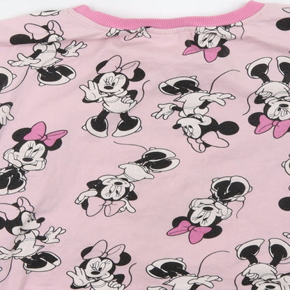 missimo Girls Pink   Cropped T-Shirt Size 11 Years  - Minnie Mouse