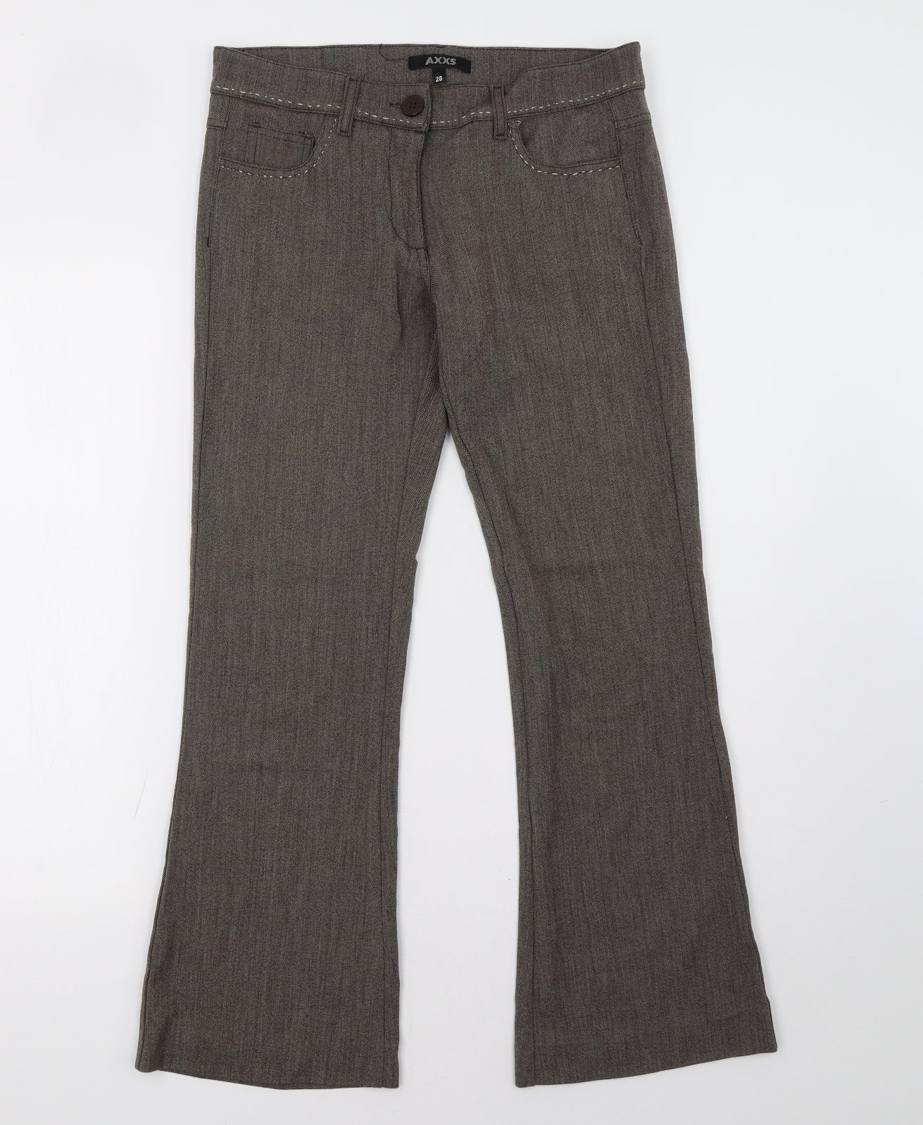 axxs Womens Brown   Trousers  Size 28 L29 in