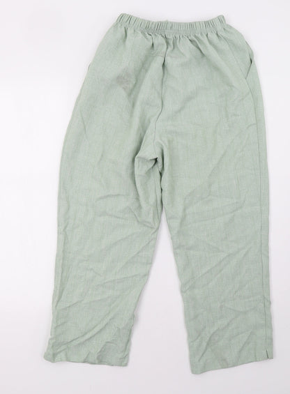 Womens UK Size 6 Preworn Regular Fit  Green Trousers