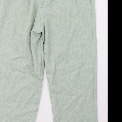 Womens UK Size 6 Preworn Regular Fit  Green Trousers