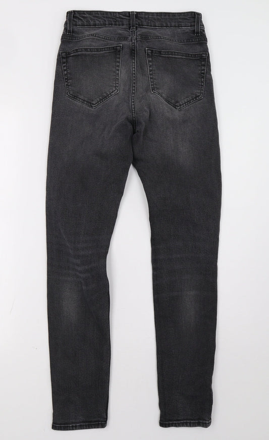 New Look Womens Grey  Denim Straight Jeans Size 30 L32 in