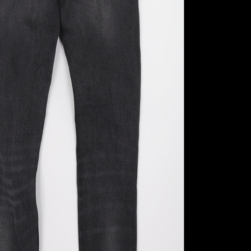 New Look Womens Grey  Denim Straight Jeans Size 30 L32 in