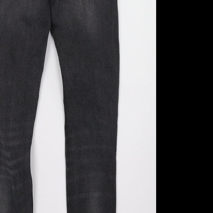 New Look Womens Grey  Denim Straight Jeans Size 30 L32 in