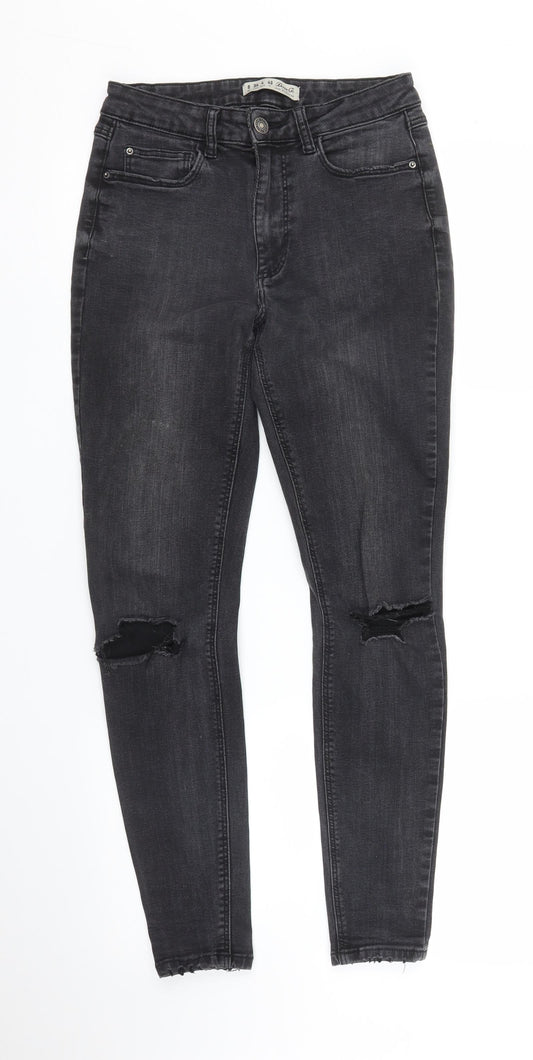 Primark Womens Black  Denim Skinny Jeans Size 8 L27 in