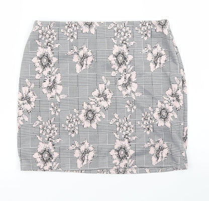 Primark Womens Grey Floral  Straight & Pencil Skirt Size 12