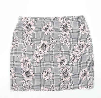 Primark Womens Grey Floral  Straight & Pencil Skirt Size 12