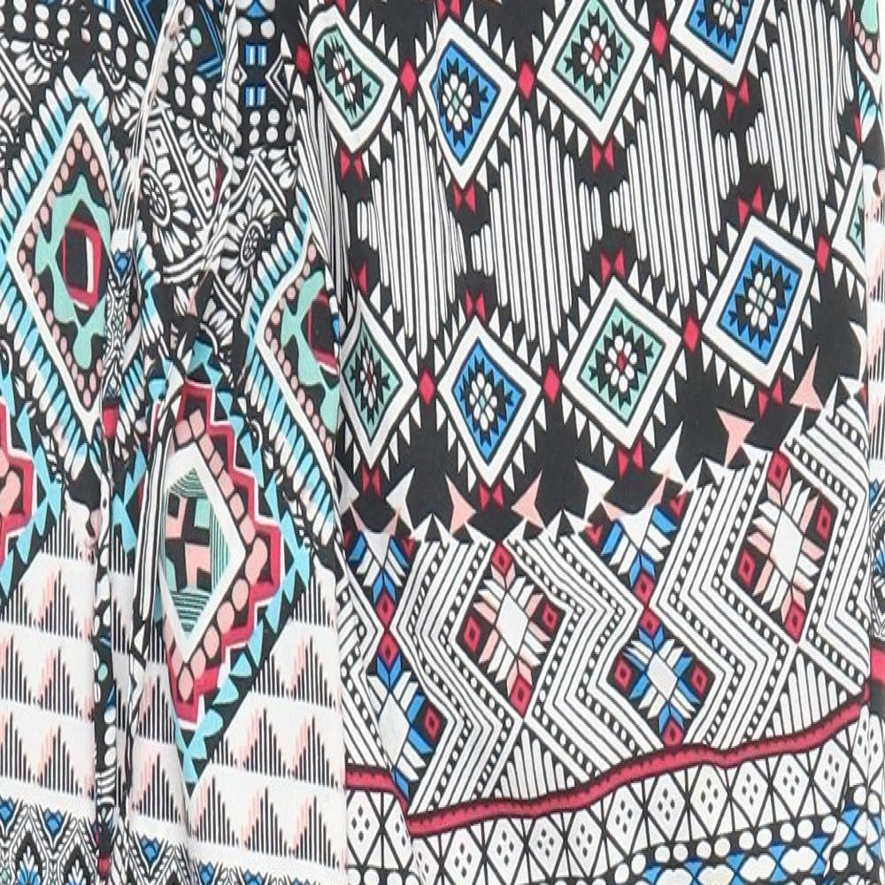 Kirra Womens Black Geometric  Bloomer Trousers Size M L27 in