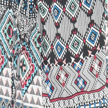 Kirra Womens Black Geometric  Bloomer Trousers Size M L27 in