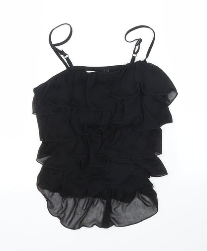 Womens UK Size 10 New Look Black Camisole Blouse