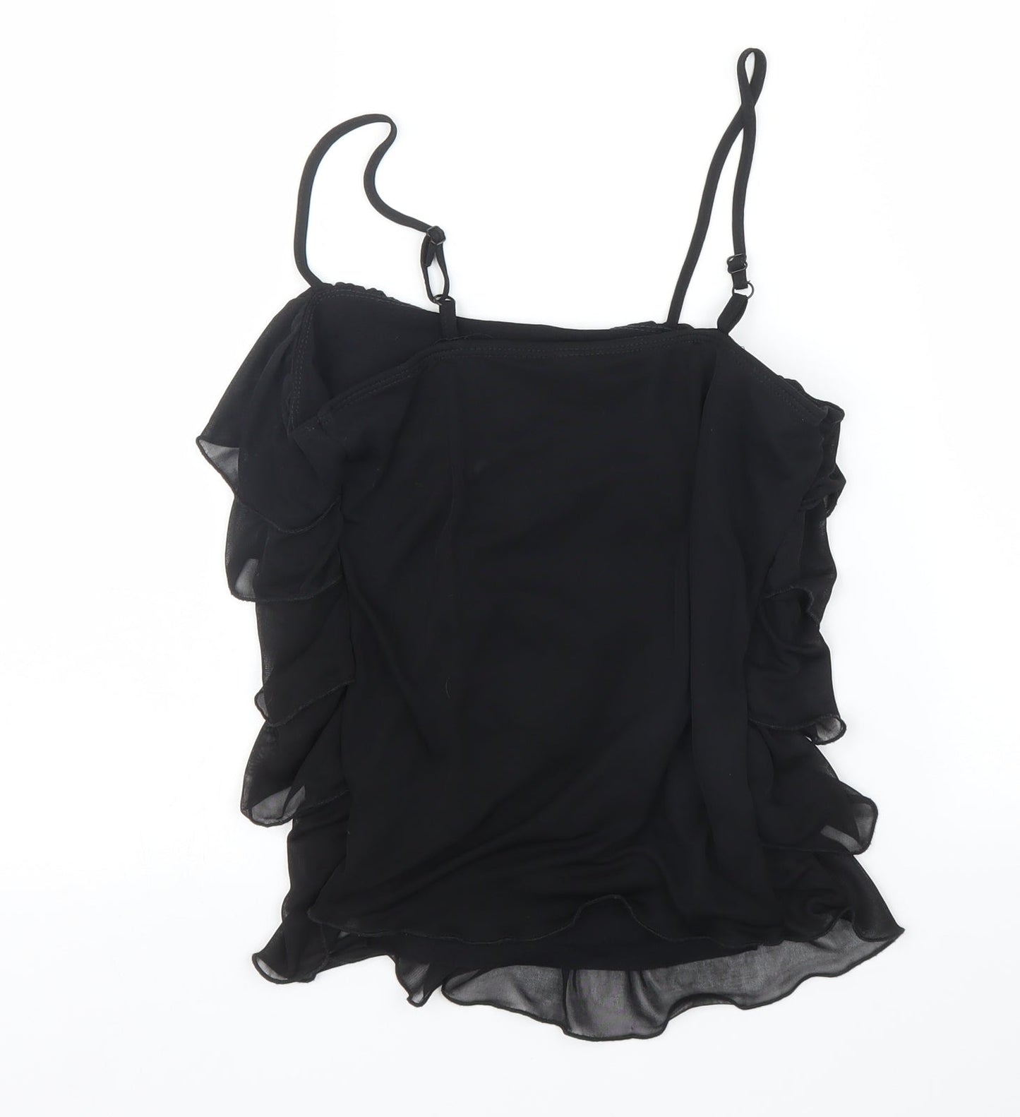 Womens UK Size 10 New Look Black Camisole Blouse