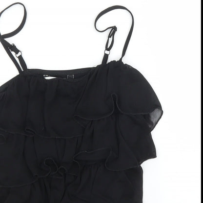 Womens UK Size 10 New Look Black Camisole Blouse