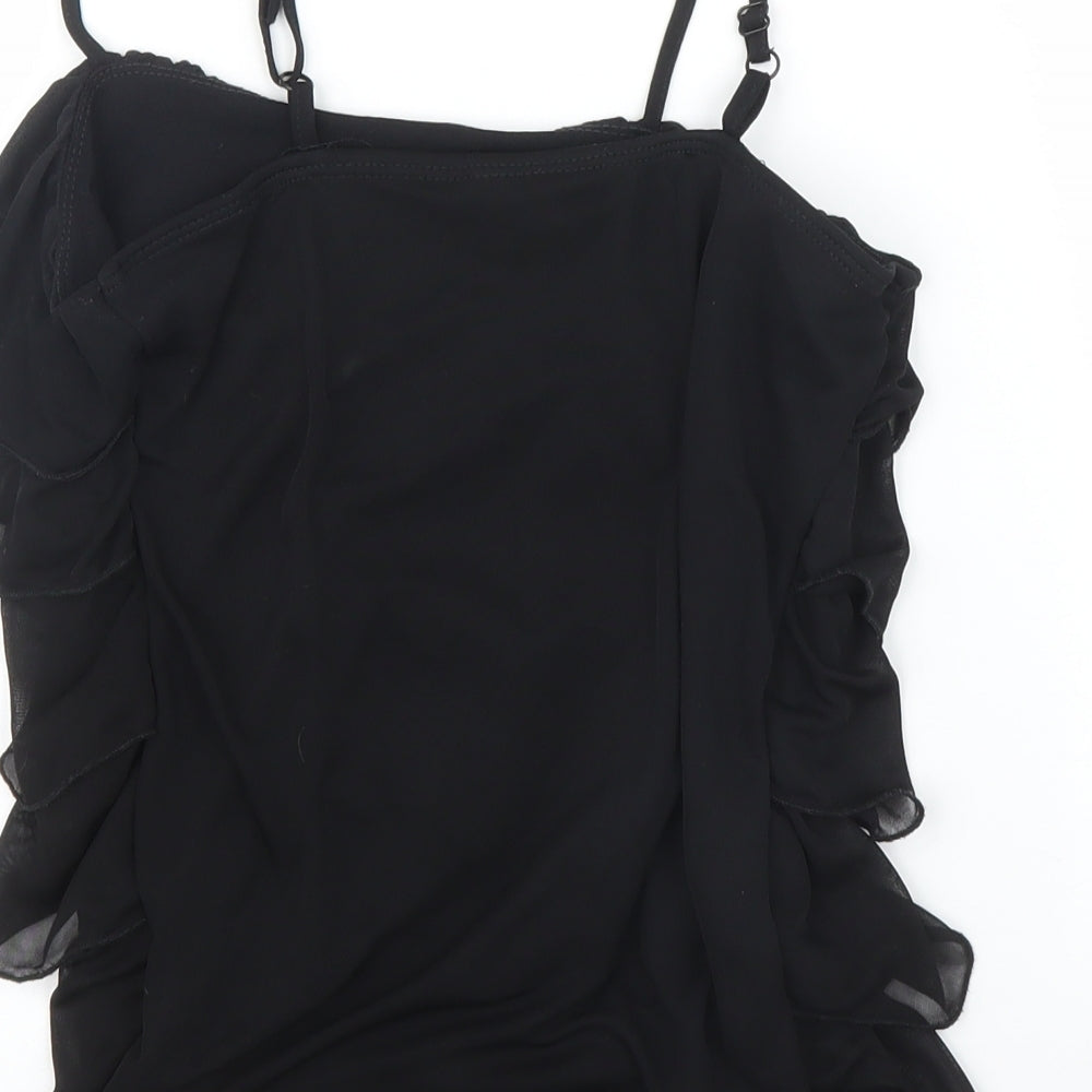Womens UK Size 10 New Look Black Camisole Blouse