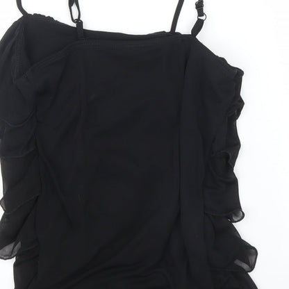 Womens UK Size 10 New Look Black Camisole Blouse
