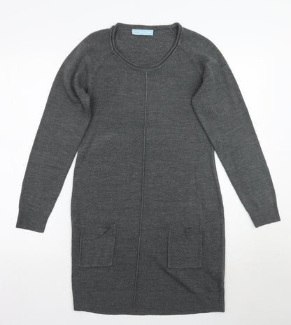 Avenue Womens Grey   Jumper Dress  Size 8