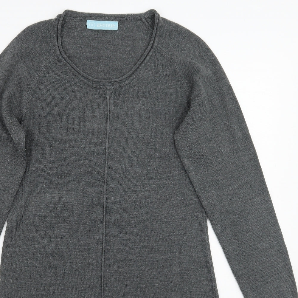 Avenue Womens Grey   Jumper Dress  Size 8