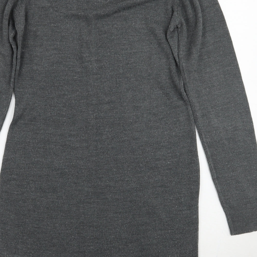 Avenue Womens Grey   Jumper Dress  Size 8