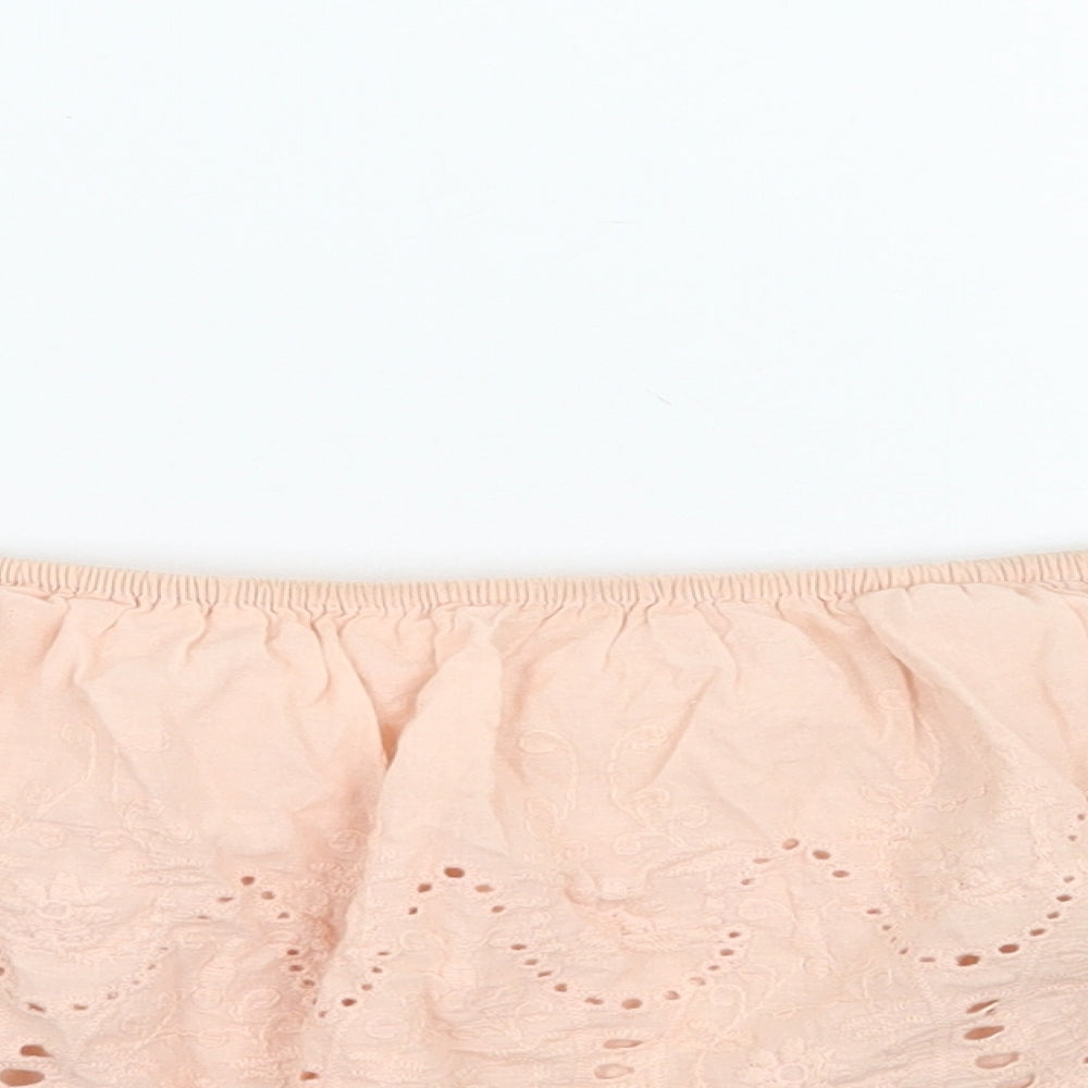 Womens UK Size M Vera & lucy Pink Cropped T-Shirt