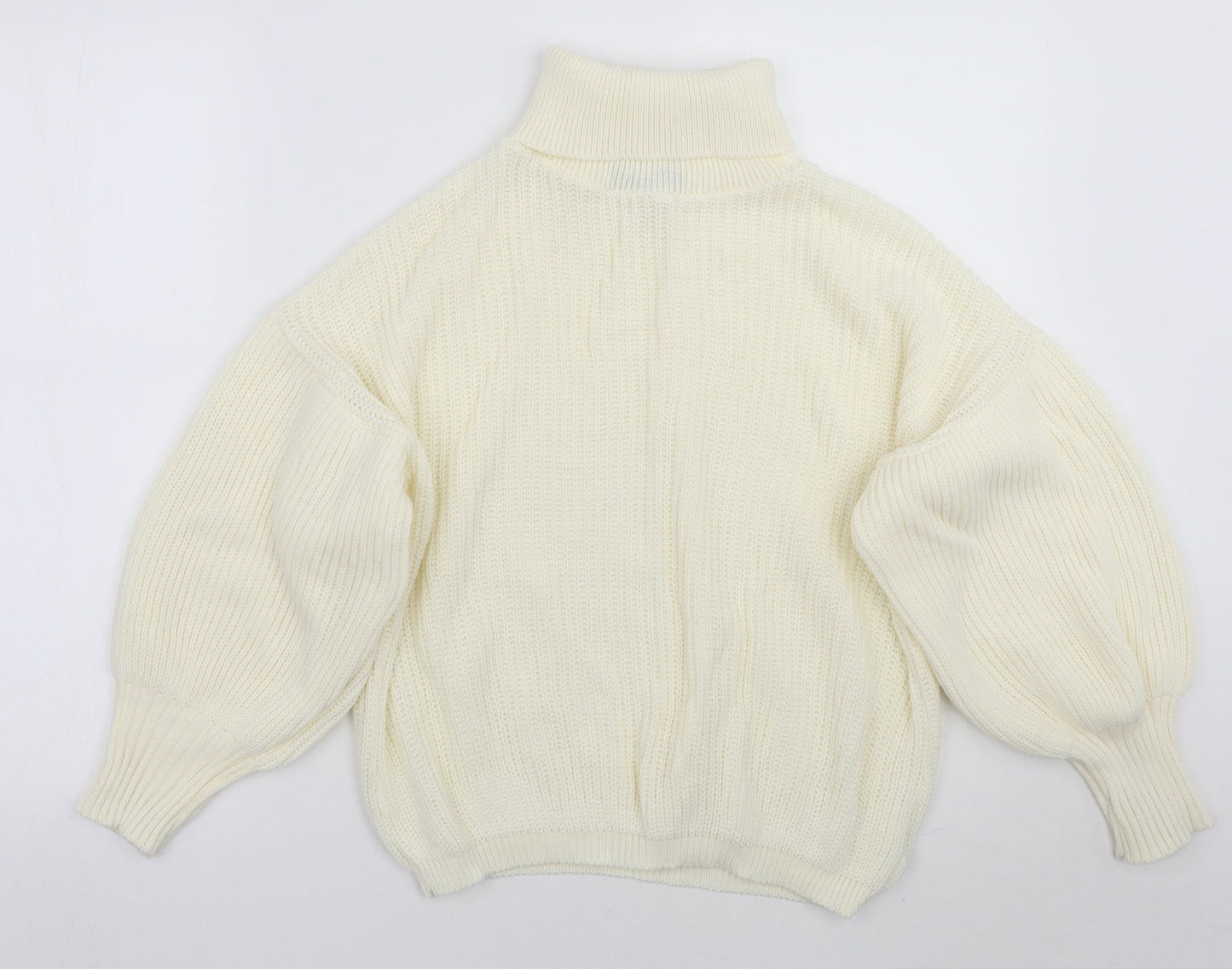 Boohoo Womens Ivory   Henley Jumper Size S