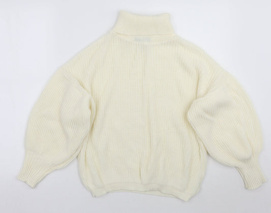 Boohoo Womens Ivory   Henley Jumper Size S