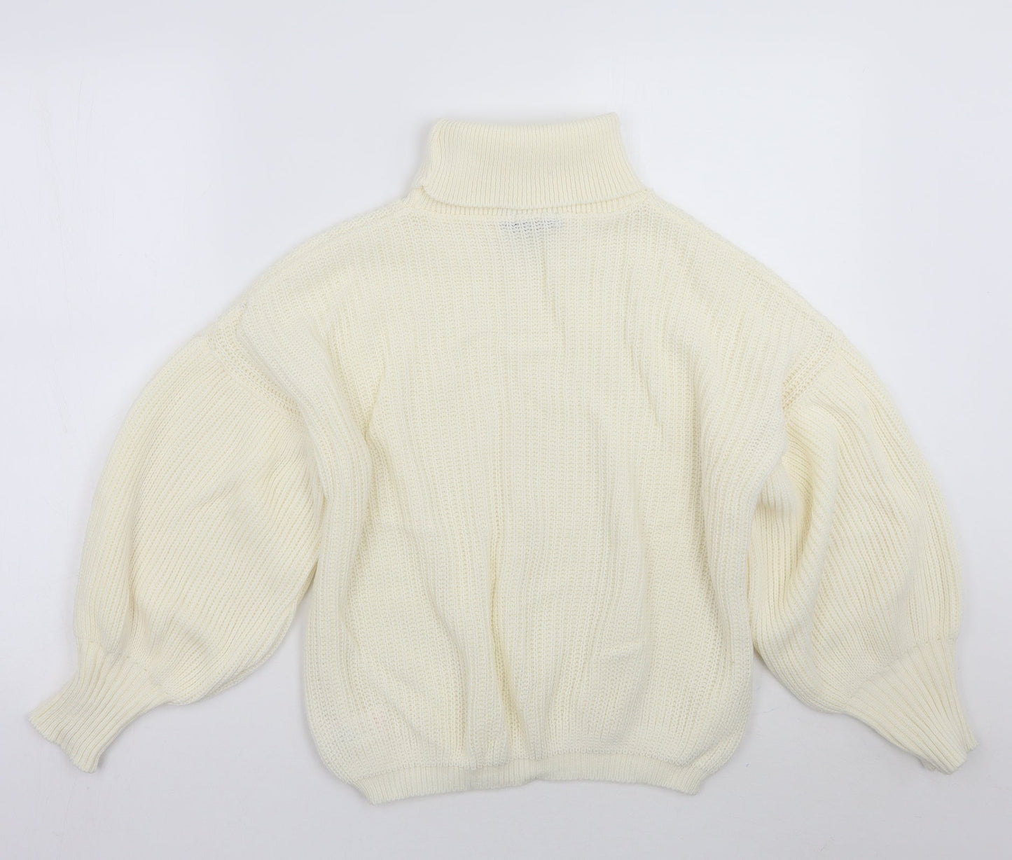 Boohoo Womens Ivory   Henley Jumper Size S