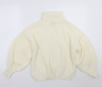 Boohoo Womens Ivory   Henley Jumper Size S