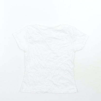 Fruit of the Loom Girls White   Basic T-Shirt Size 3-4 Years