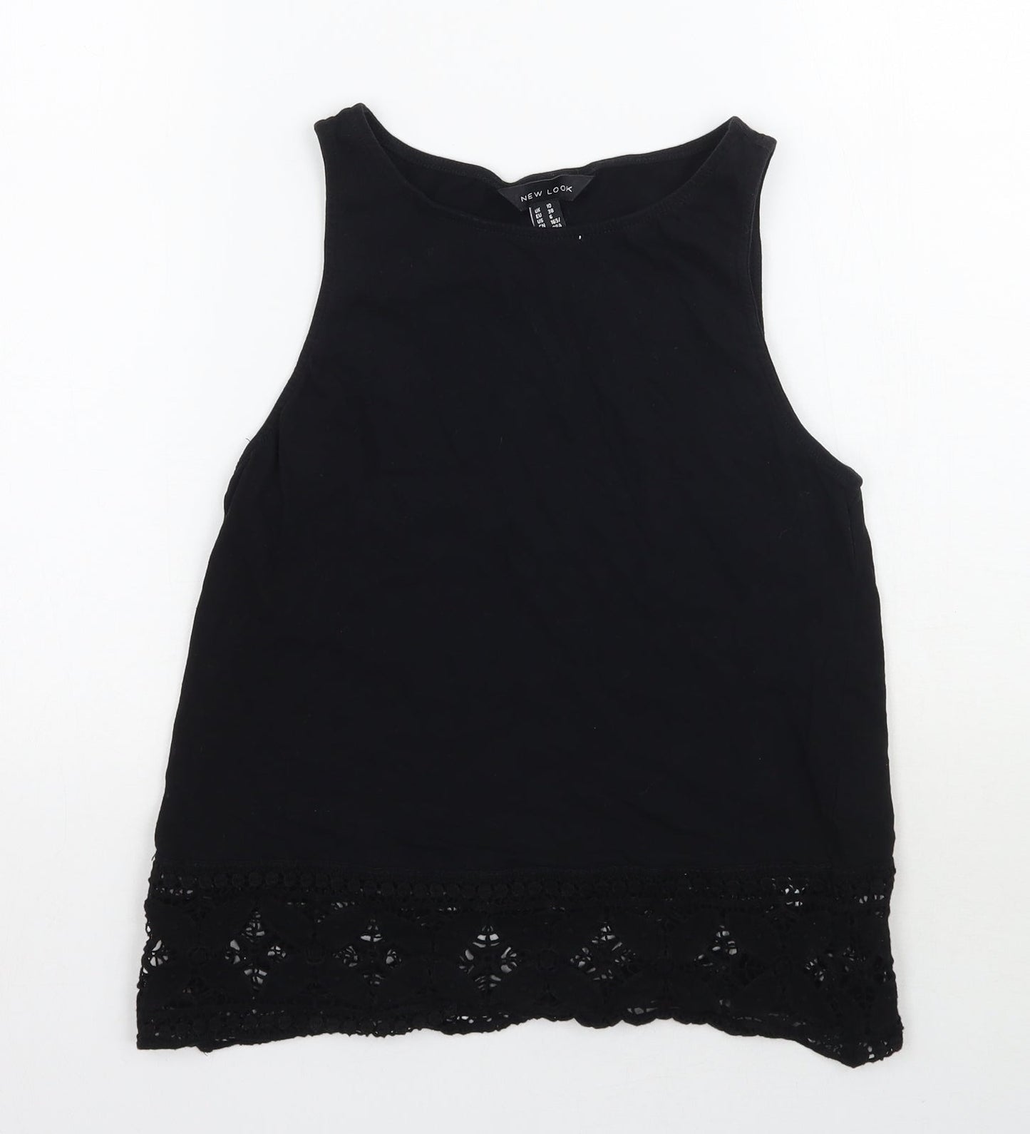 Womens UK Size 10 Newlook Black Basic Tank