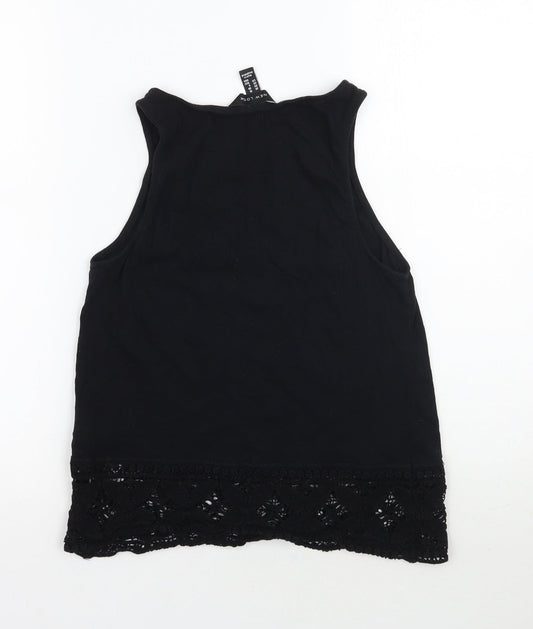 Womens UK Size 10 Newlook Black Basic Tank
