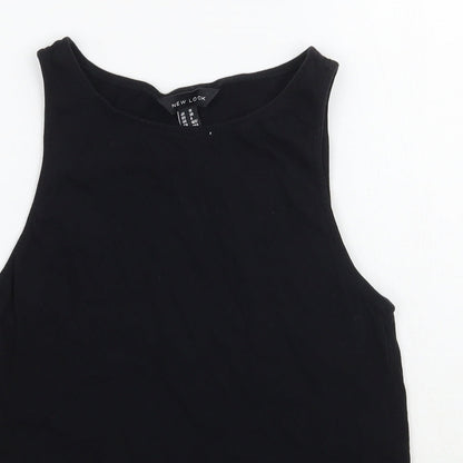 Womens UK Size 10 Newlook Black Basic Tank