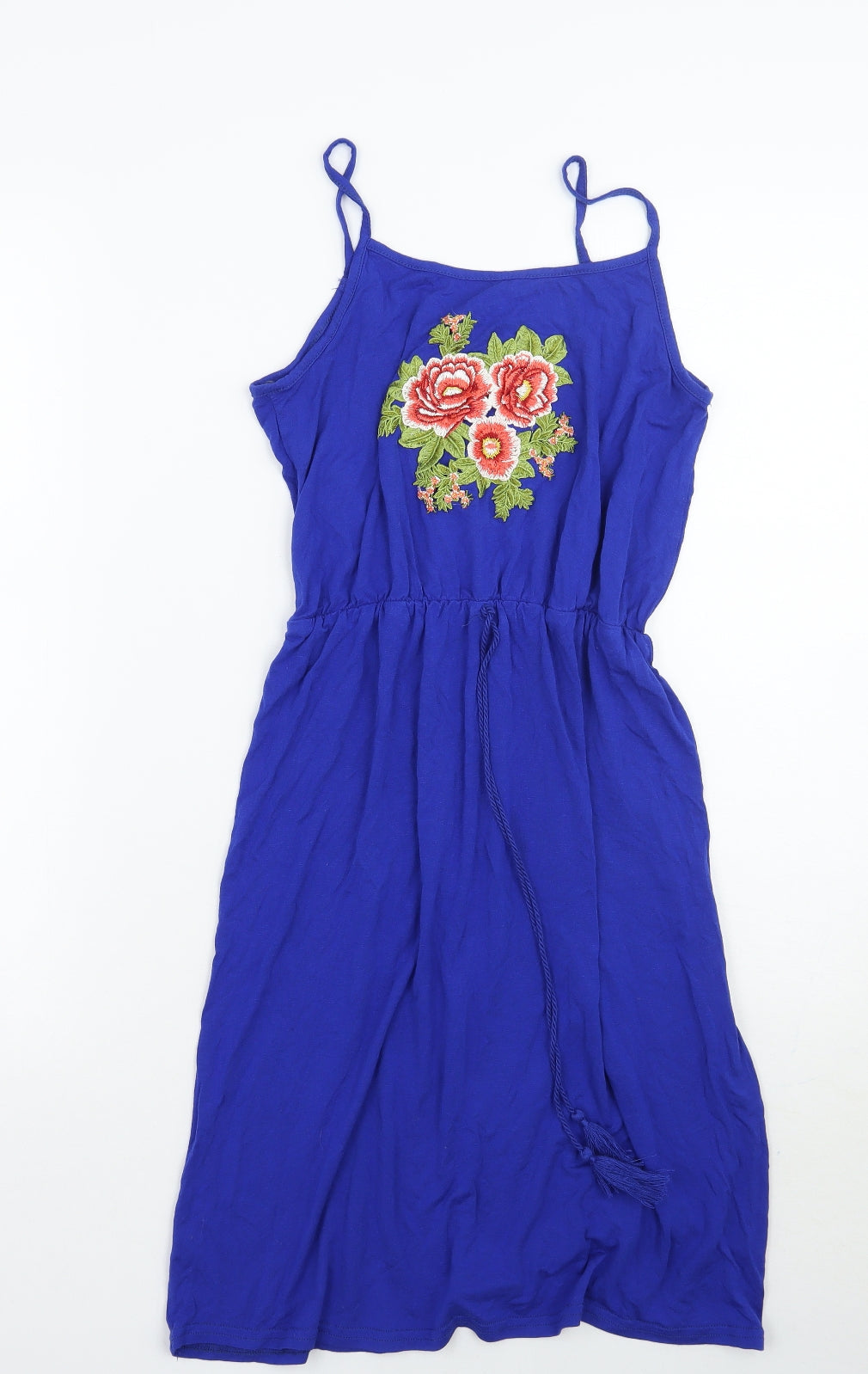 Primark Womens Blue Floral  A-Line  Size 8