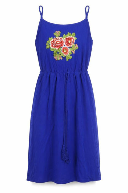 Primark Womens Blue Floral  A-Line  Size 8