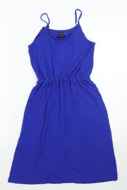 Primark Womens Blue Floral  A-Line  Size 8