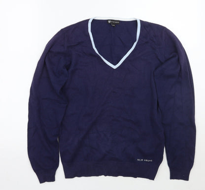 Additional front view of Palm Grove women’s blue jumper, size UK 10